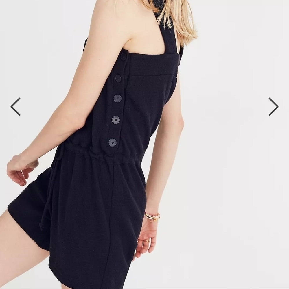 Madewell Side-Button Drawstring Romper G6164 - image 1